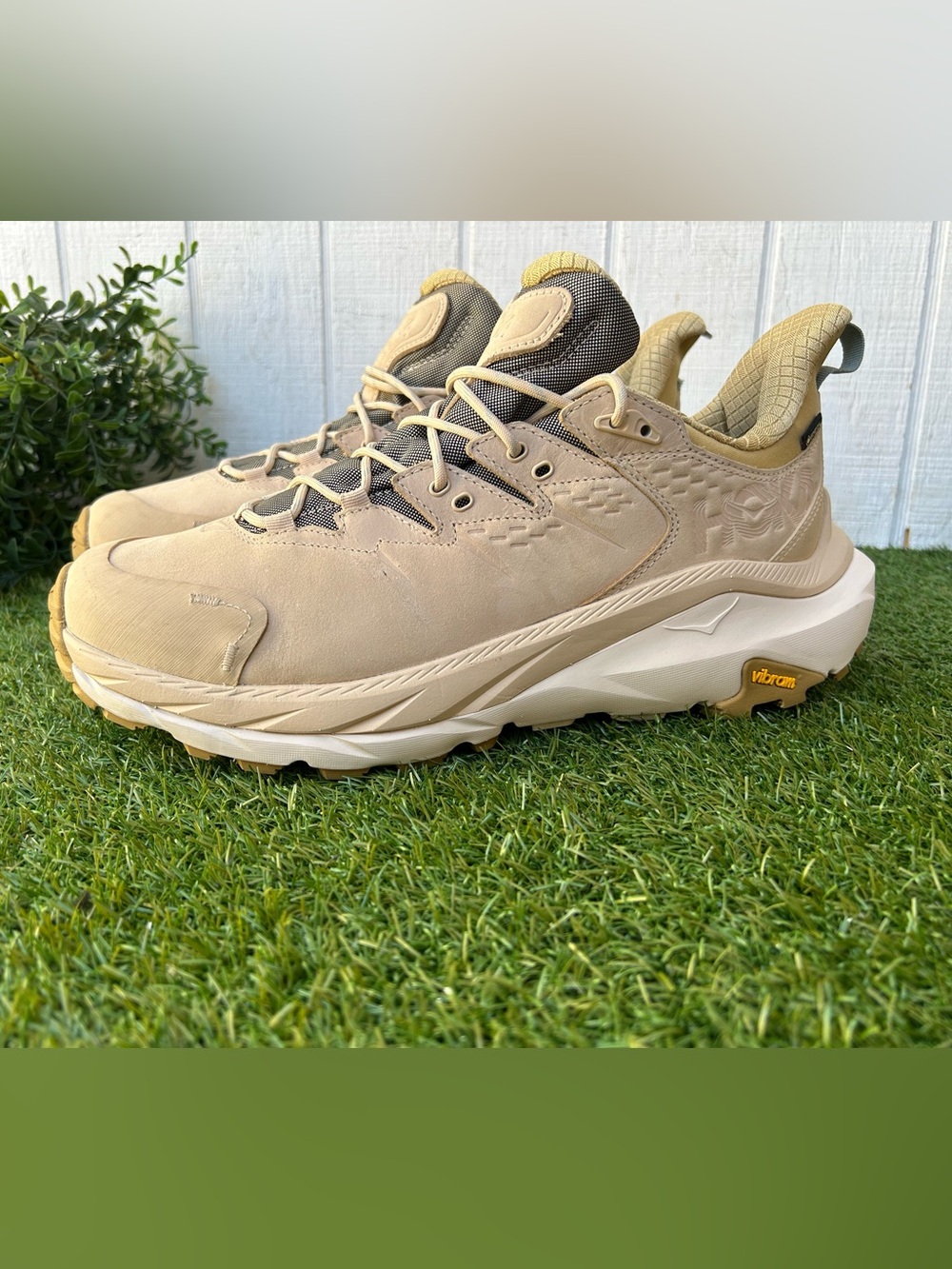 Hoka Beige and Gold Trekking Sneaker - Picture 9 of 16